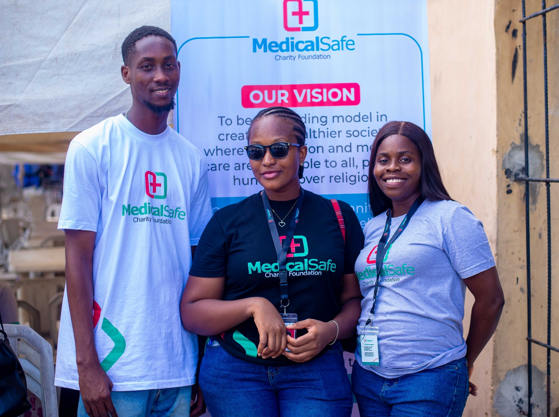 Three MSCF volunteers smiling